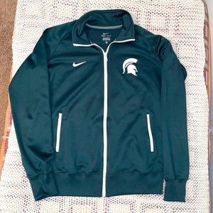 Womens Michigan state Nike dri fit zip up size L